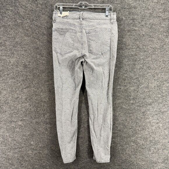 Loft Jeans Women 6 Gray Denim Light Wash Skinny Ankle Mid Rise Curvy Pockets - Picture 2 of 11